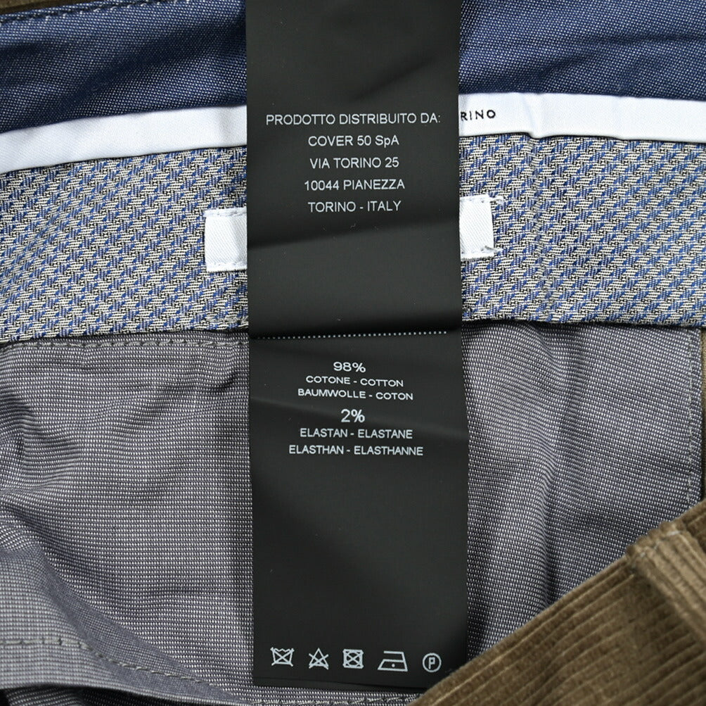 SALE|PT TORINO "SLIM FIT" ストレッチコットン ノータックコーデュロイパンツ