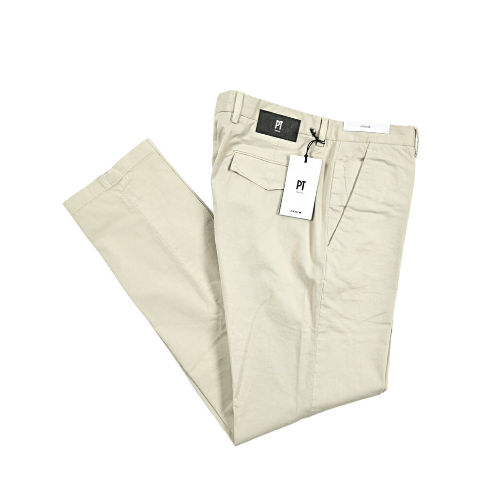 SUMMER SALE|PT TORINO DENIM "HOUSE" ストレッチコットンチノ ノータックスリムパンツ