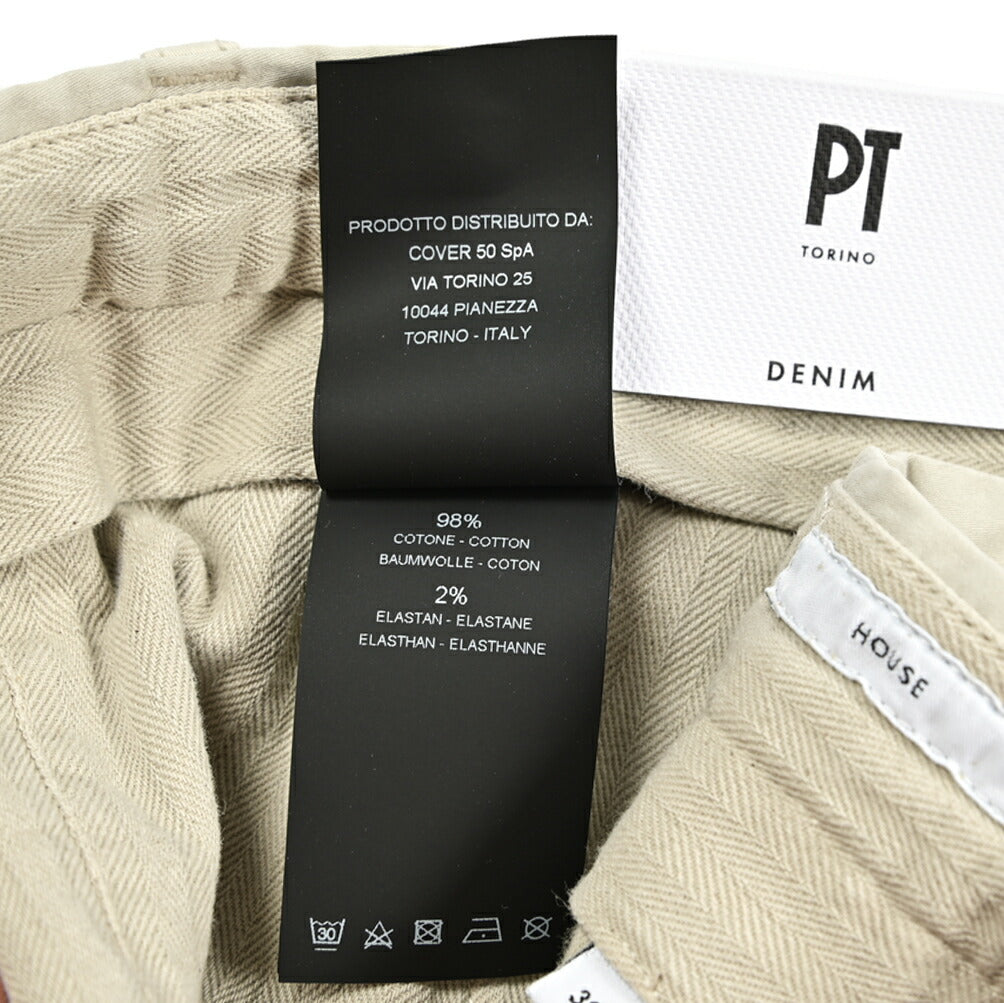 SUMMER SALE|PT TORINO DENIM "HOUSE" ストレッチコットンチノ ノータックスリムパンツ
