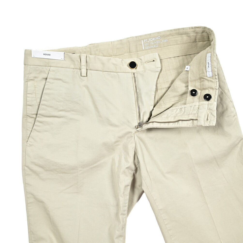 SUMMER SALE|PT TORINO DENIM "HOUSE" ストレッチコットンチノ ノータックスリムパンツ