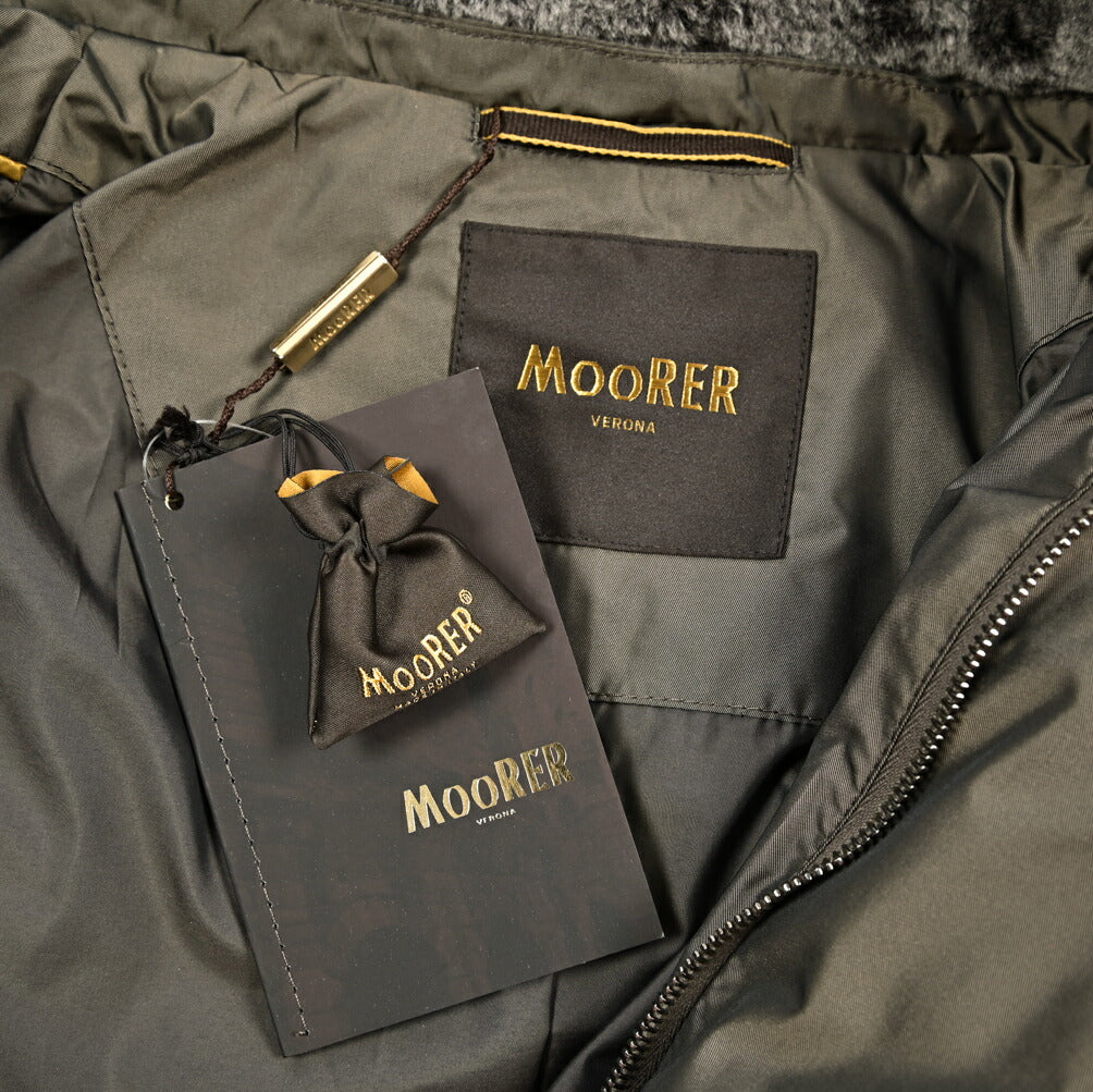 MOORER "MORRIS-KM" ポリエステル100% スタンドカラーダウンコート