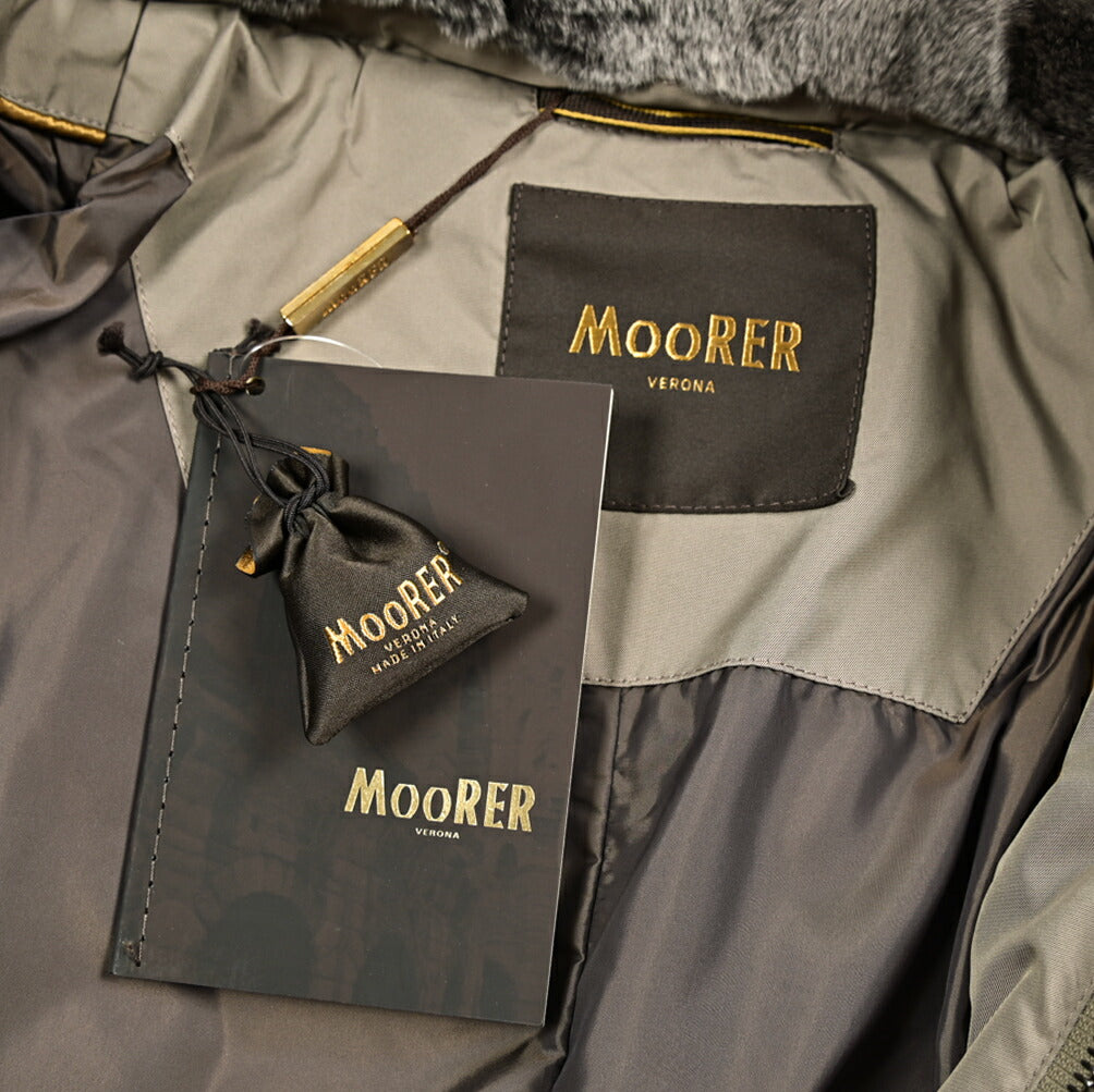 MOORER "MORRIS-KM" ポリエステル100% スタンドカラーダウンコート