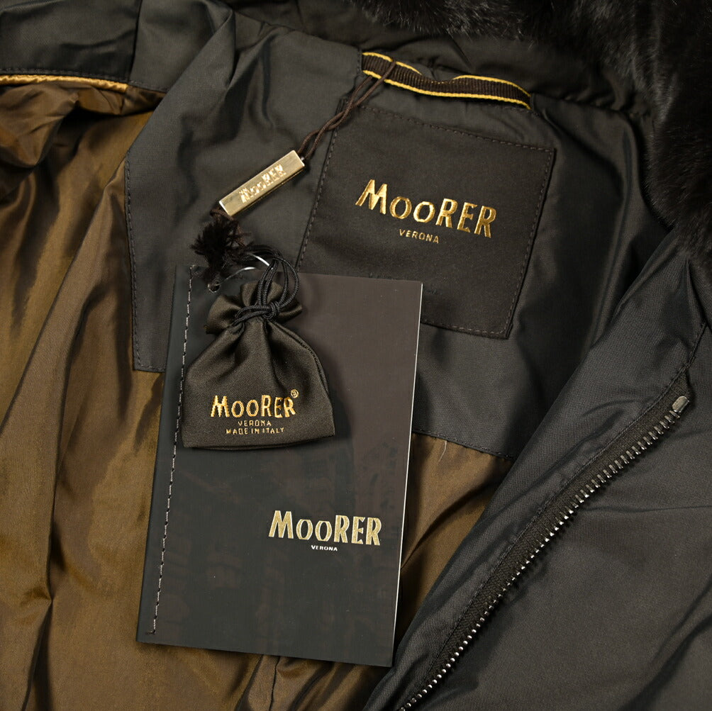 MOORER "MORRIS-KM" ポリエステル100% スタンドカラーダウンコート