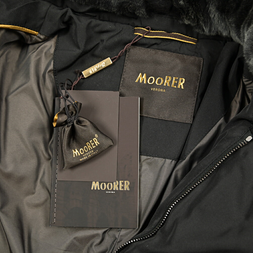 MOORER "MORRIS-KM" ポリエステル100% スタンドカラーダウンコート