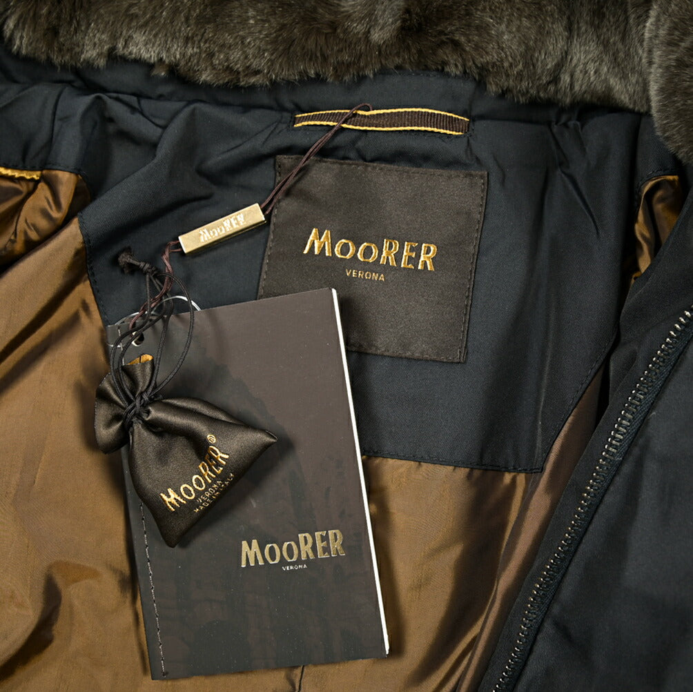 MOORER "MORRIS-KM" ポリエステル100% スタンドカラーダウンコート