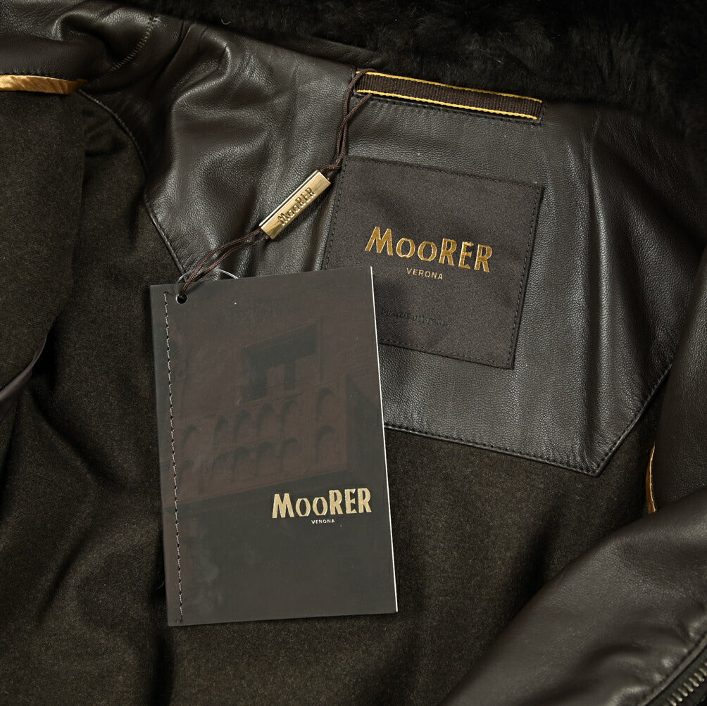 MOORER "ANFOSSI-UR" スエードレザー 中綿フライトジャケット