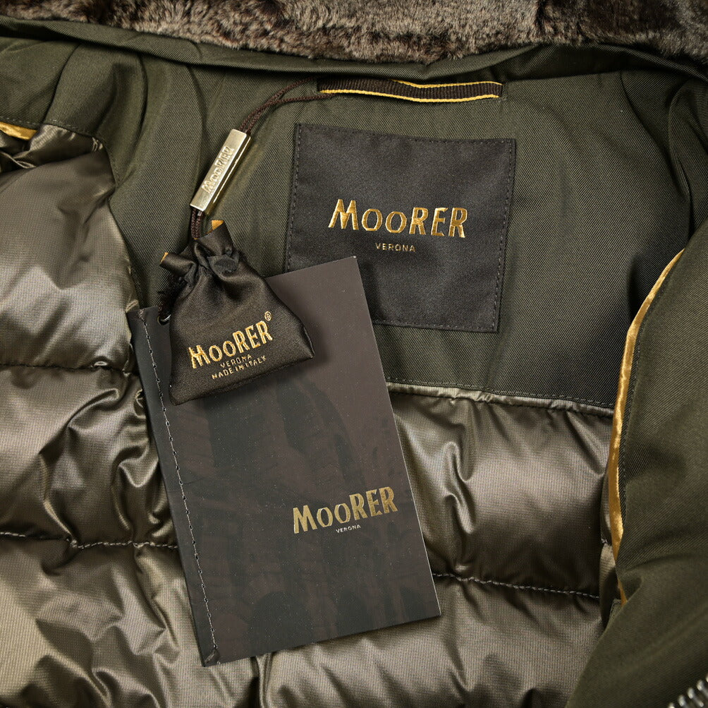 MOORER "FERMI-WCO" コットン混ポリエステル ダウンブルゾン