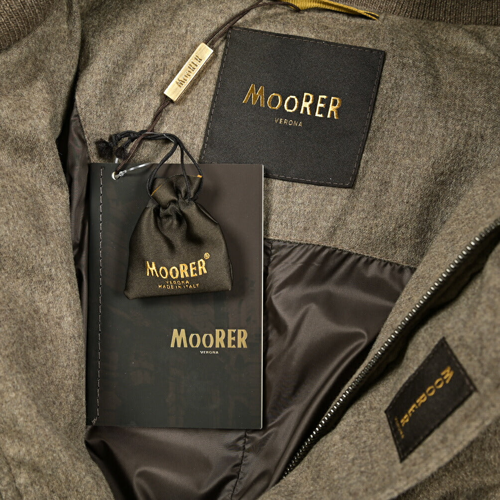 MOORER "PHILIP-IL" カシミヤ100% ファーフード付きダウンジャケット (Loro Piana RAIN SYSTEM)