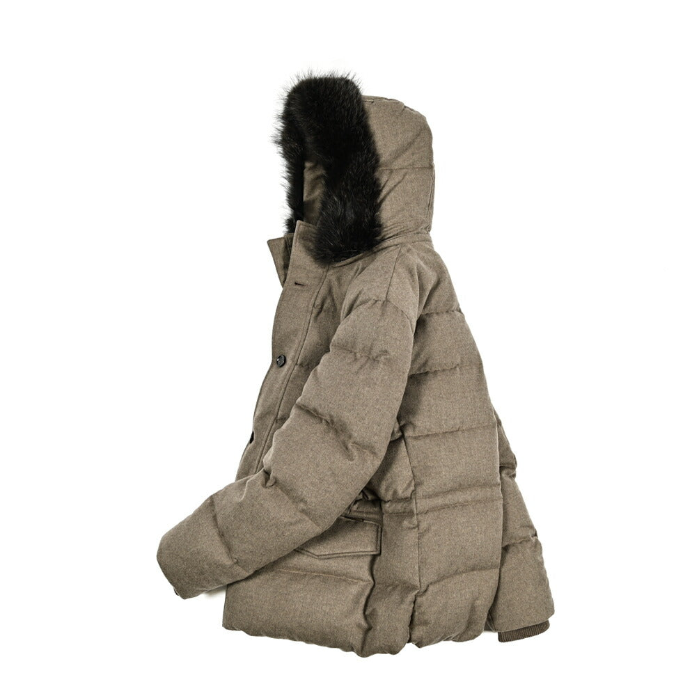 MOORER "PHILIP-IL" カシミヤ100% ファーフード付きダウンジャケット (Loro Piana RAIN SYSTEM)
