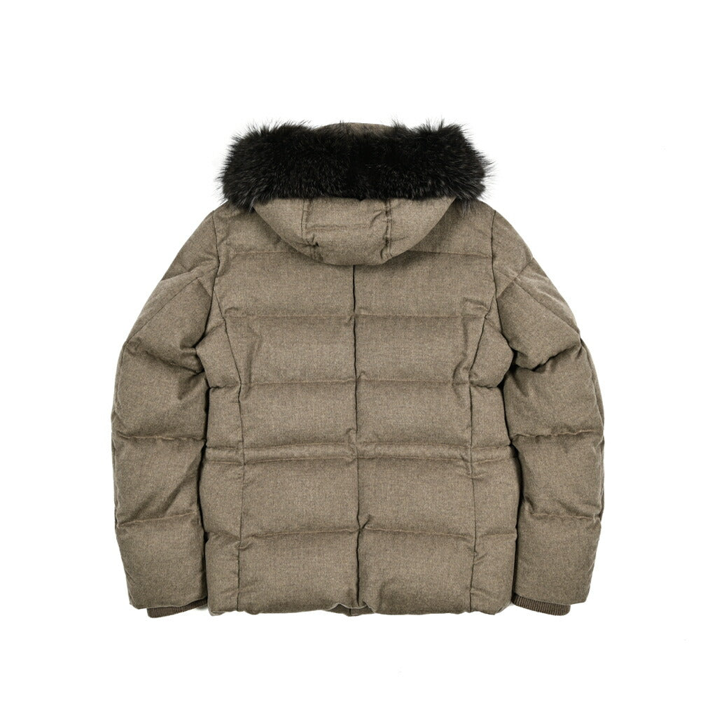 MOORER "PHILIP-IL" カシミヤ100% ファーフード付きダウンジャケット (Loro Piana RAIN SYSTEM)