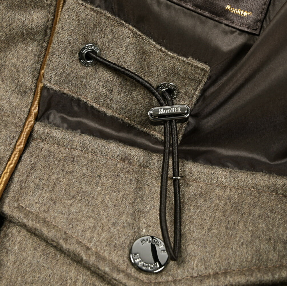 MOORER "PHILIP-IL" カシミヤ100% ファーフード付きダウンジャケット (Loro Piana RAIN SYSTEM)