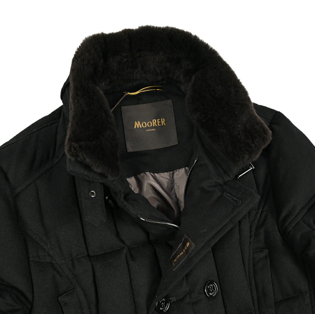 MOORER "MORRIS-IL" カシミヤ100% スタンドカラーダウンコート (Loro Piana STORM SYSTEM)