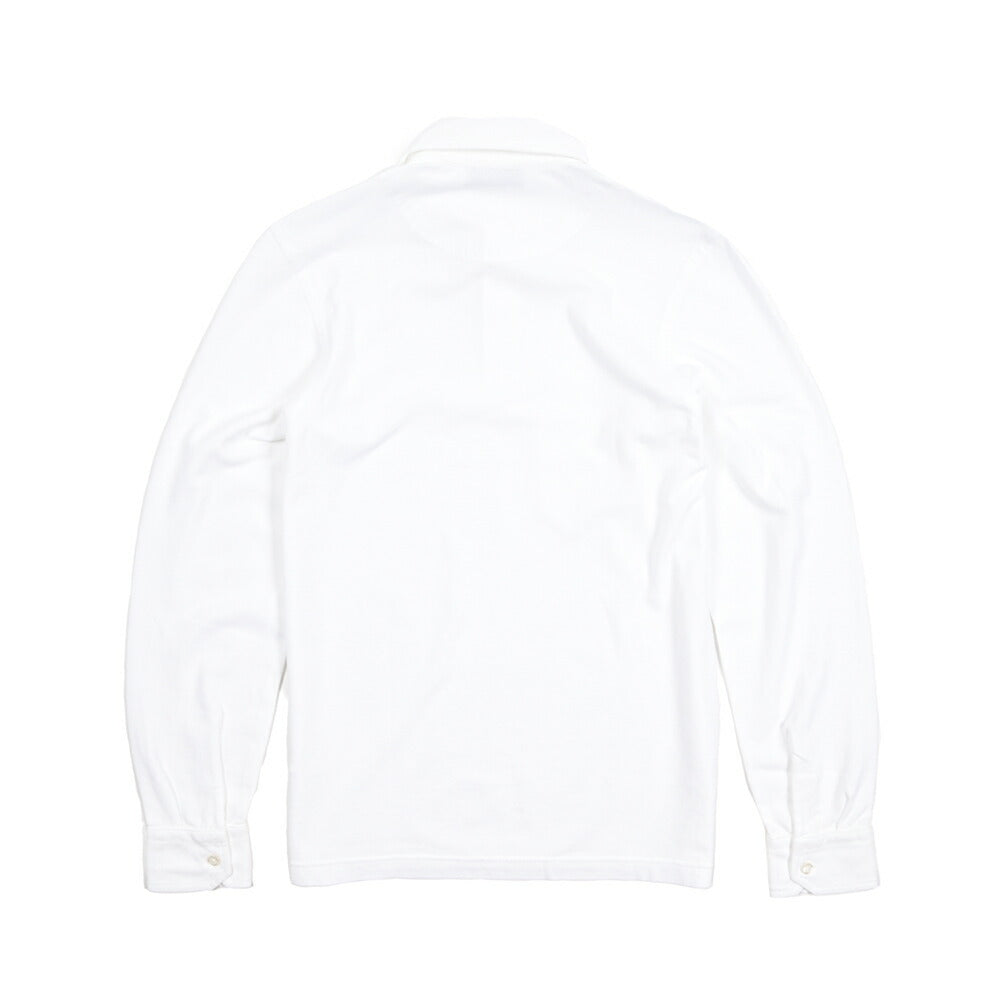 SALE|GRAN SASSO コットン100% 長袖鹿の子ポロシャツ