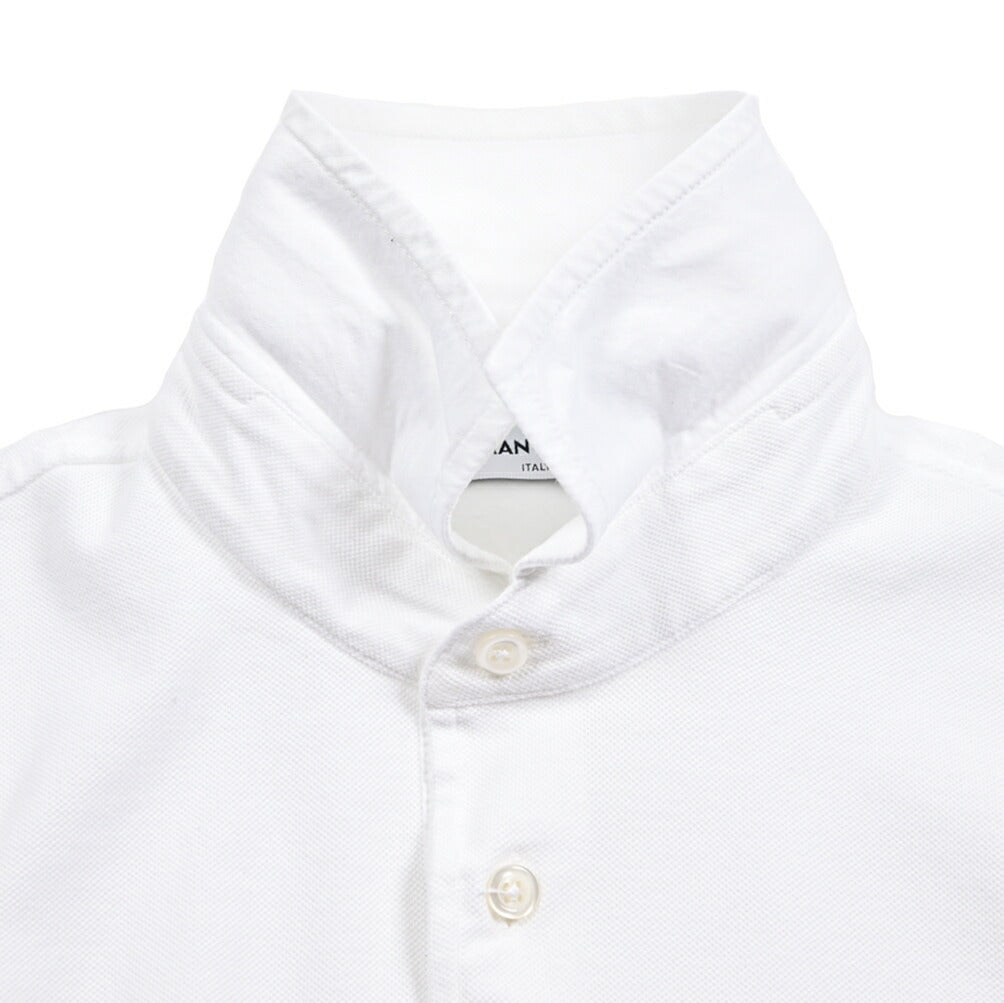 SALE|GRAN SASSO コットン100% 長袖鹿の子ポロシャツ