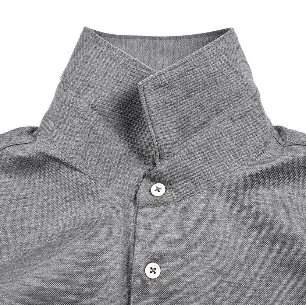 SALE|GRAN SASSO コットン100% 鹿の子ポロシャツ