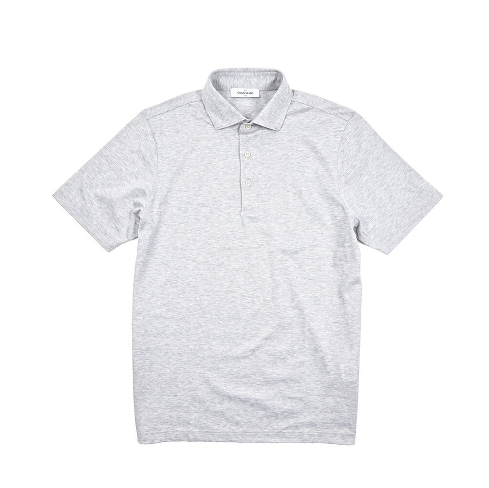 SALE|GRAN SASSO コットン100% 鹿の子ポロシャツ