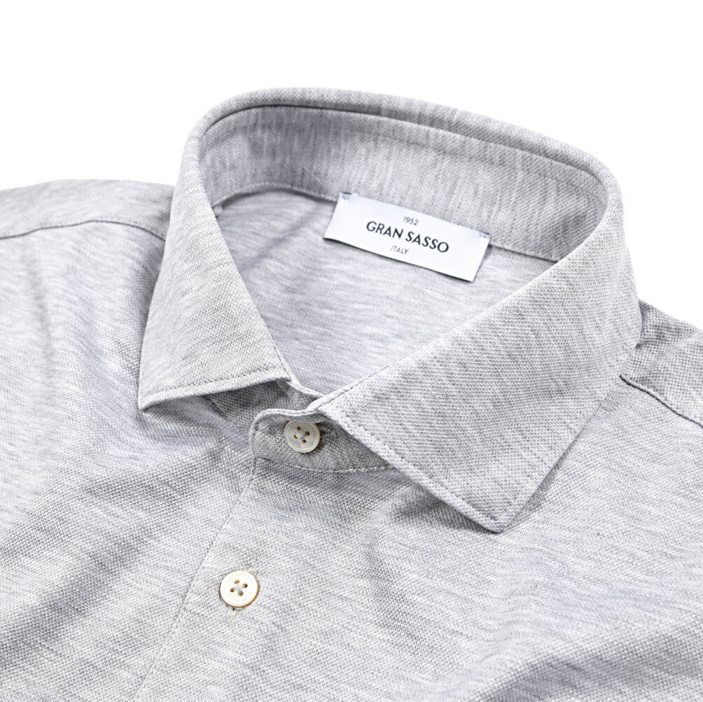 SALE|GRAN SASSO コットン100% 鹿の子ポロシャツ