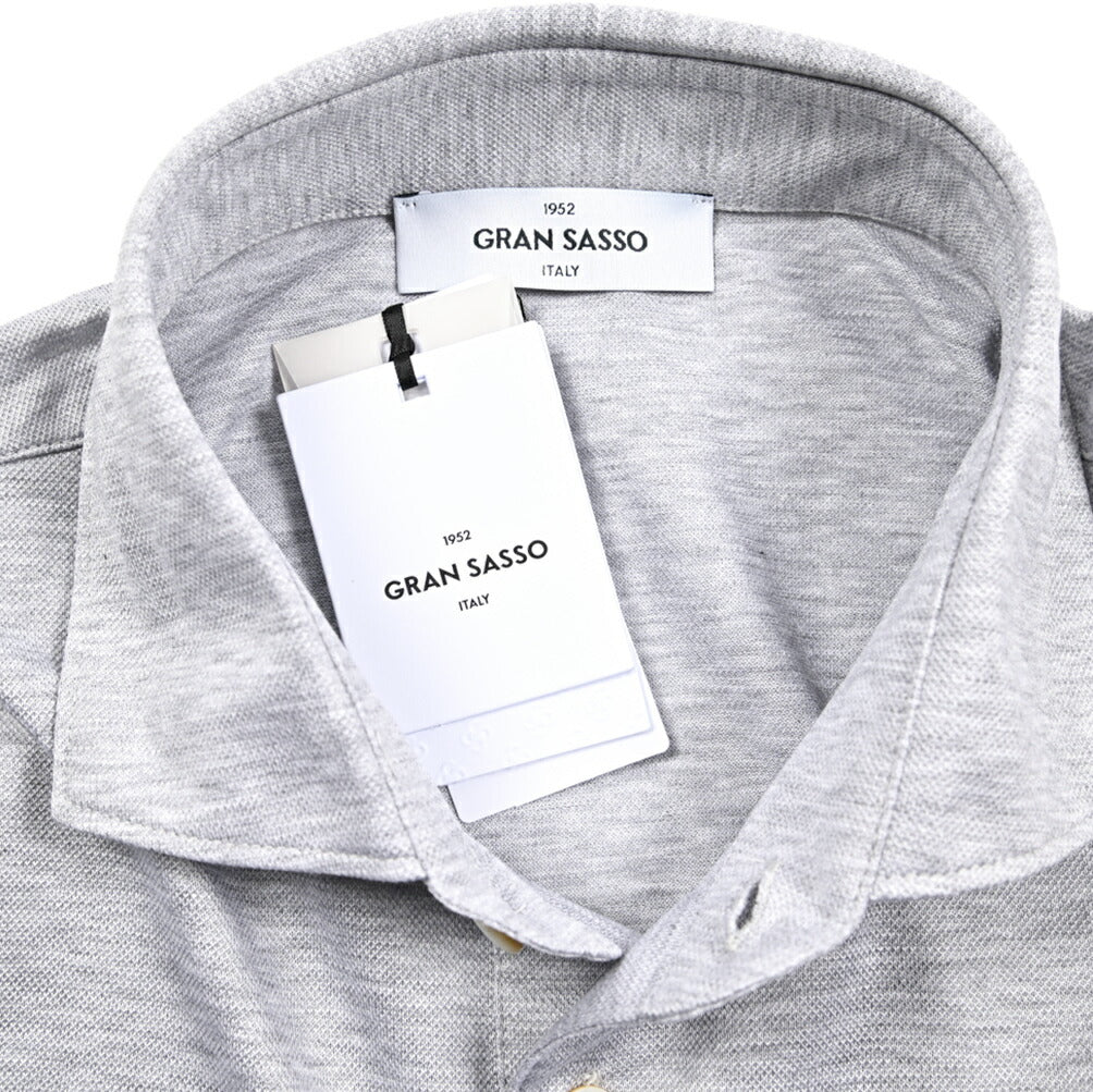 SALE|GRAN SASSO コットン100% 鹿の子ポロシャツ
