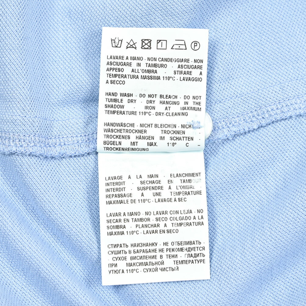 SALE|GRAN SASSO コットン100% 鹿の子ポロシャツ (製品染め)