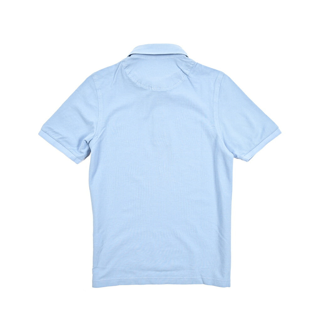 SALE|GRAN SASSO コットン100% 鹿の子ポロシャツ (製品染め)