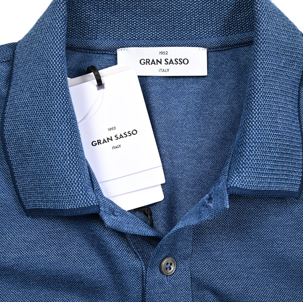 GRAN SASSO コットン100% 鹿の子ポロシャツ