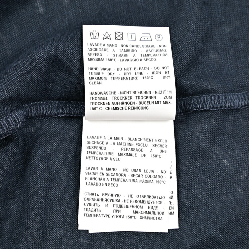 GRAN SASSO リネン100% スキッパーポロ