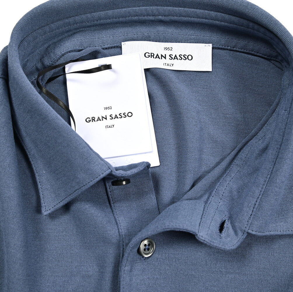 GRAN SASSO コットン100% 鹿の子ポロシャツ