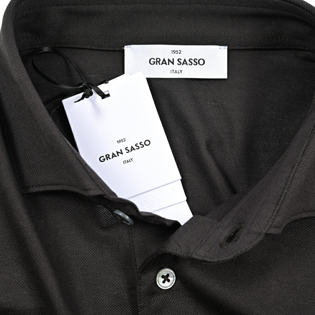 GRAN SASSO コットン100% 鹿の子ポロシャツ