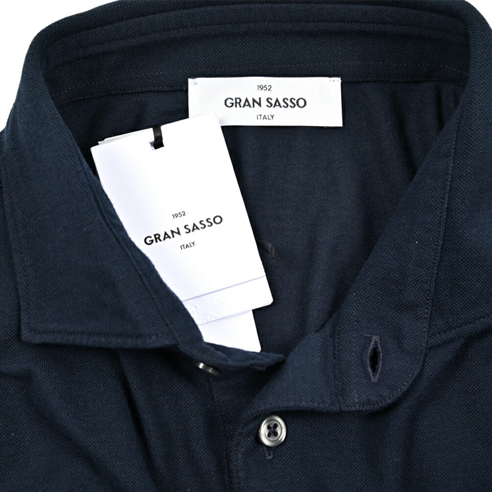GRAN SASSO コットン100% 鹿の子ポロシャツ