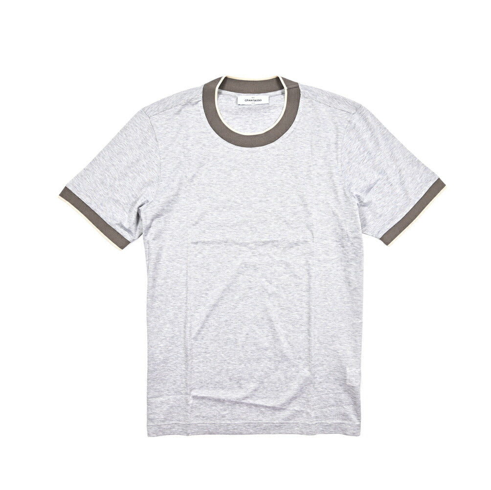 GRAN SASSO コットン100% クルーネック半袖Tシャツ