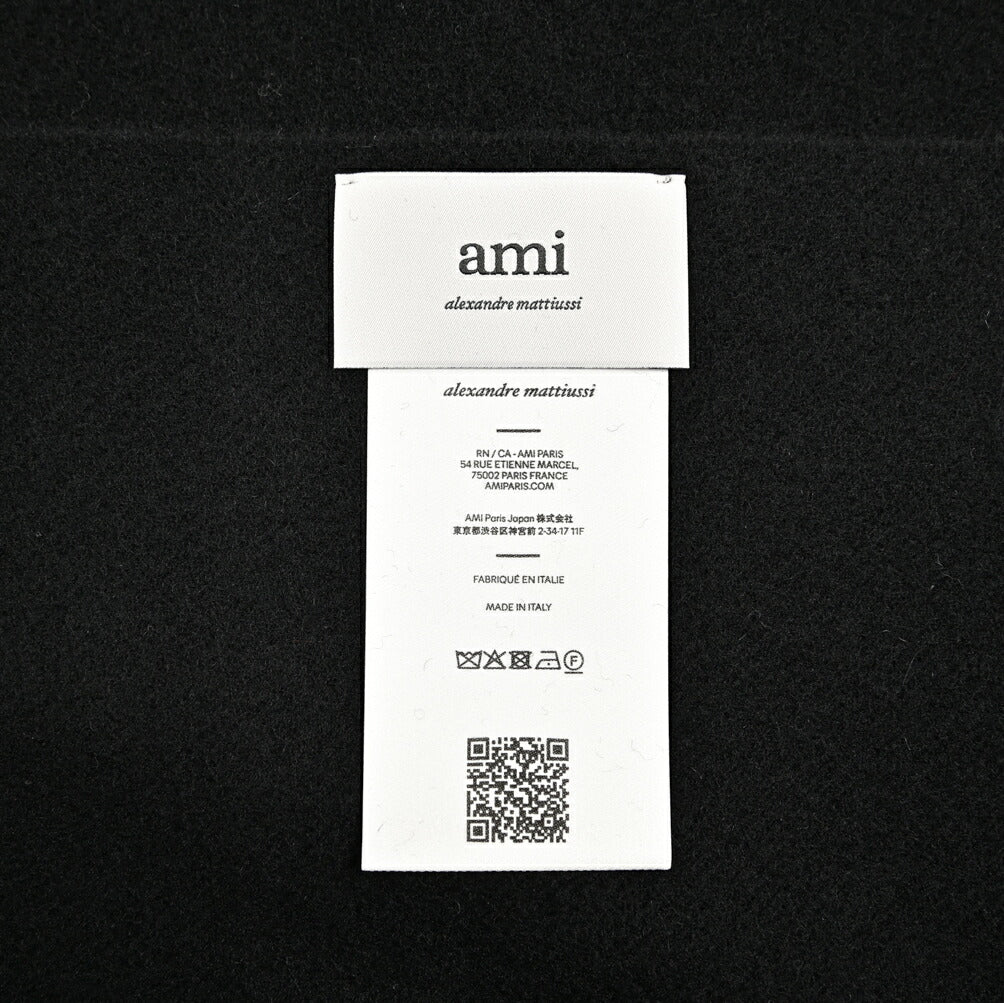 25-26AW AMI PARIS ウール100% ワンポイントロゴマフラー