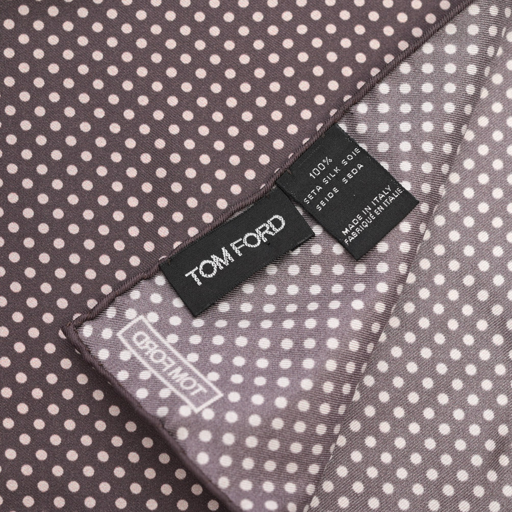 TOM FORD シルク100% ドットポケットチーフ