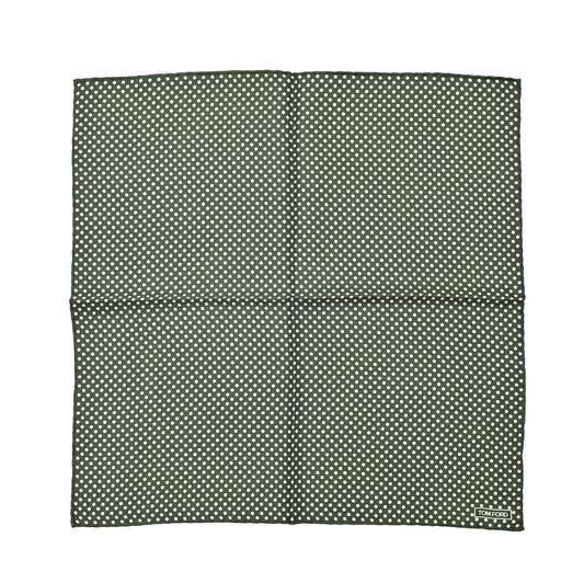 TOM FORD シルク100% ドット柄ポケットチーフ