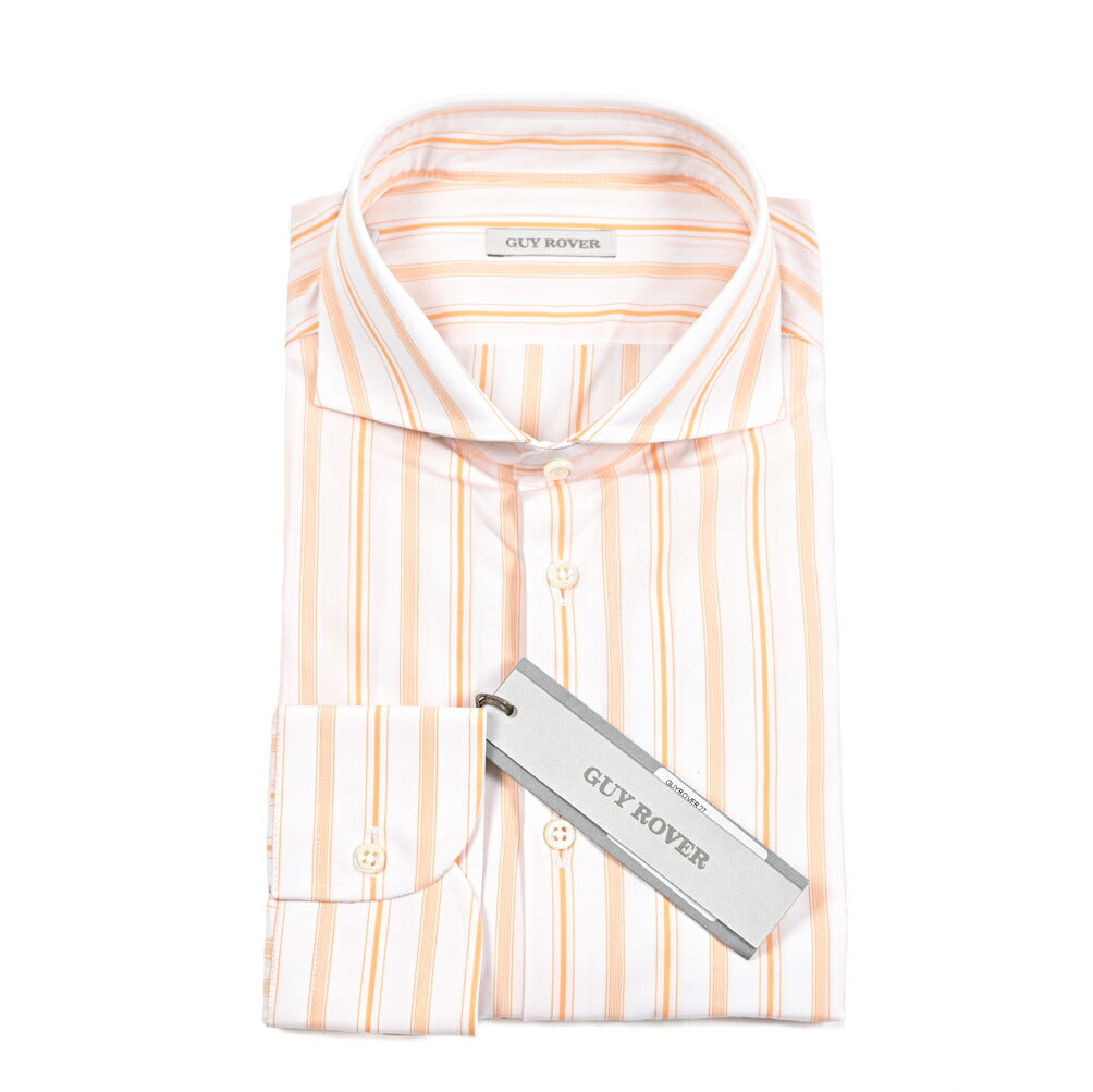 GUY ROVER コットン100% ホリゾンタルカラードレスシャツ