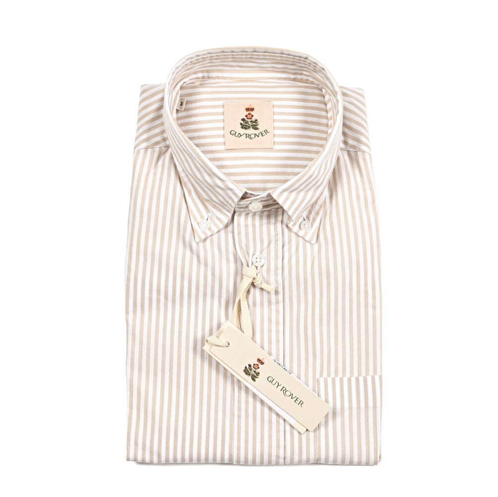 GUY ROVER コットン100% 半袖ボタンダウンシャツ