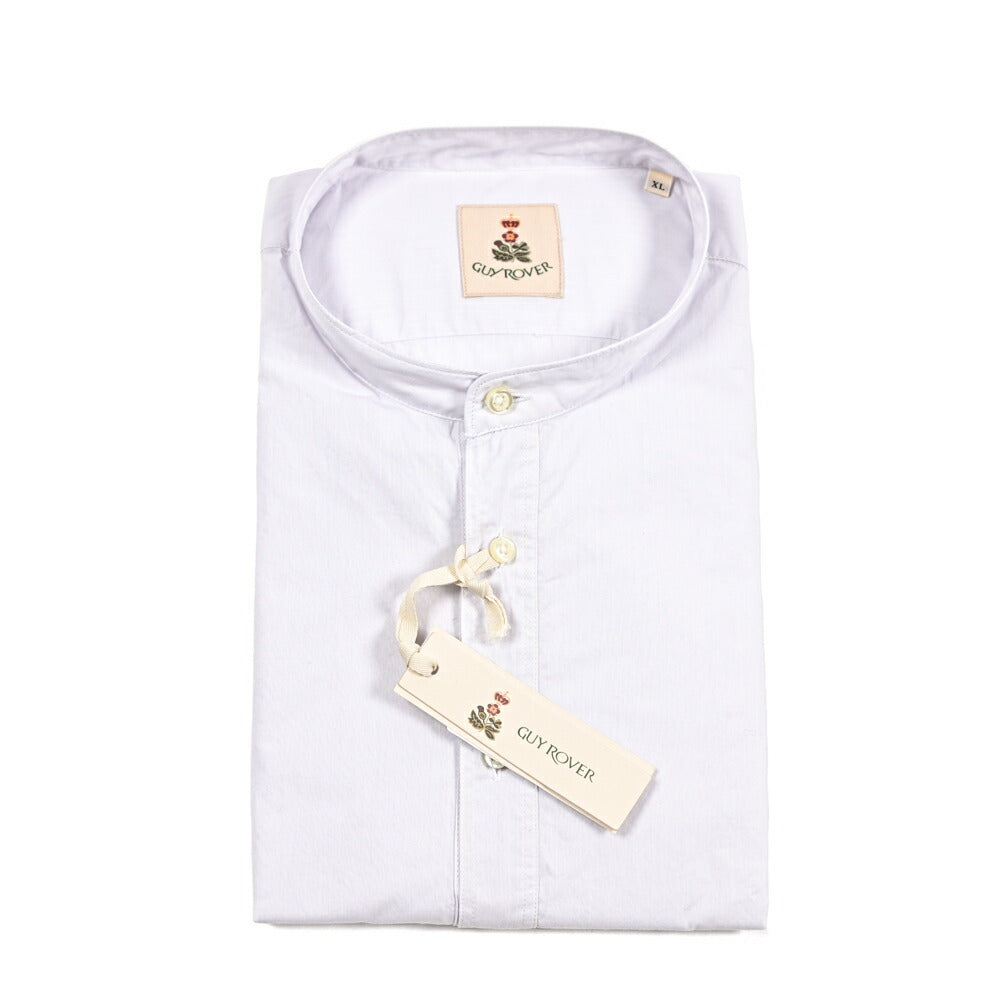 GUY ROVER コットン100% バンドカラーシャツ