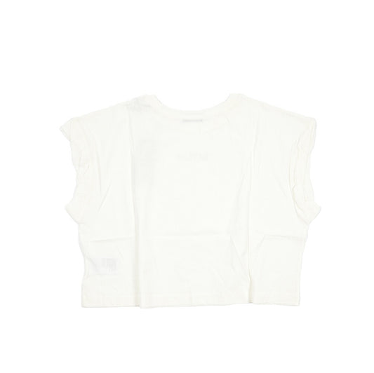 REPLAY コットン100% ノースリーブクロップド Tシャツ
