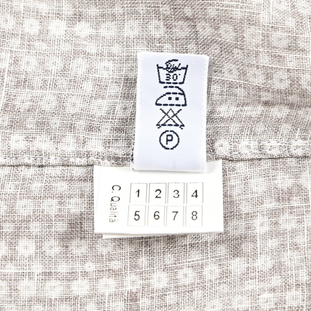 BARBA DANDYLIFE リネン100% 半袖プルオーバーシャツ 開襟シャツ