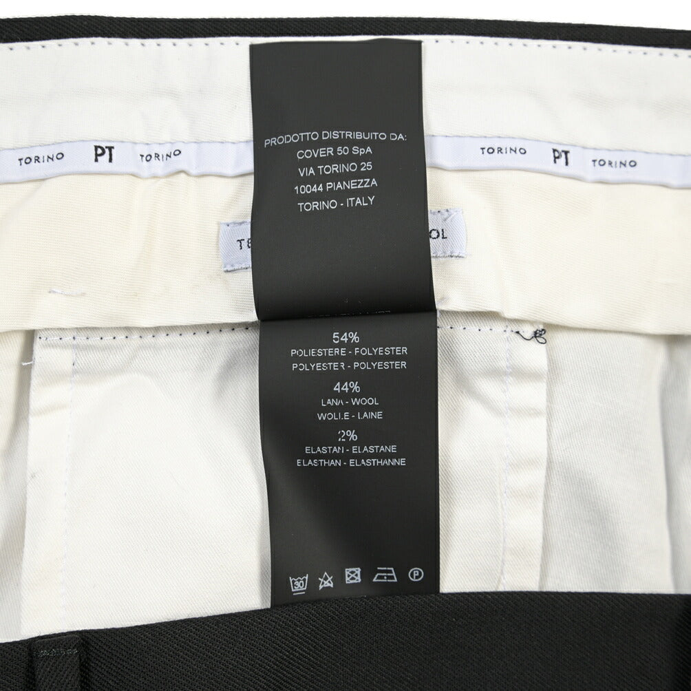 PT TORINO Travel “SUPERSLIM FIT” 高機能ストレッチウール ノータックスラックス / TECHNO WASHABLE WOOL