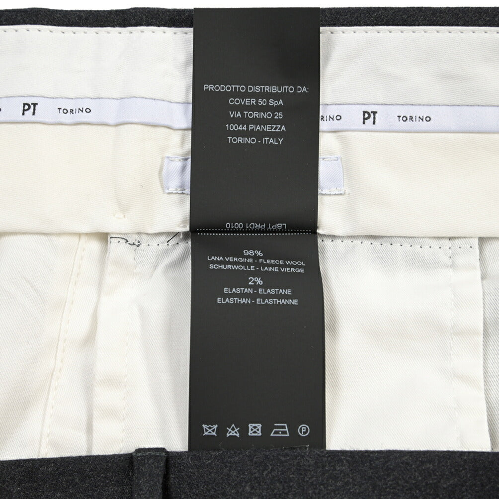 PT TORINO “SLIM FIT” ストレッチウール ノータックスラックス