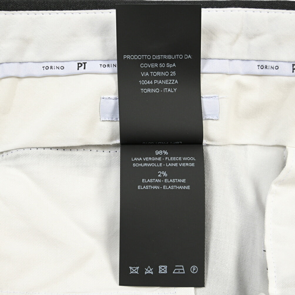 PT TORINO “SLIM FIT” ストレッチウール ノータックスラックス