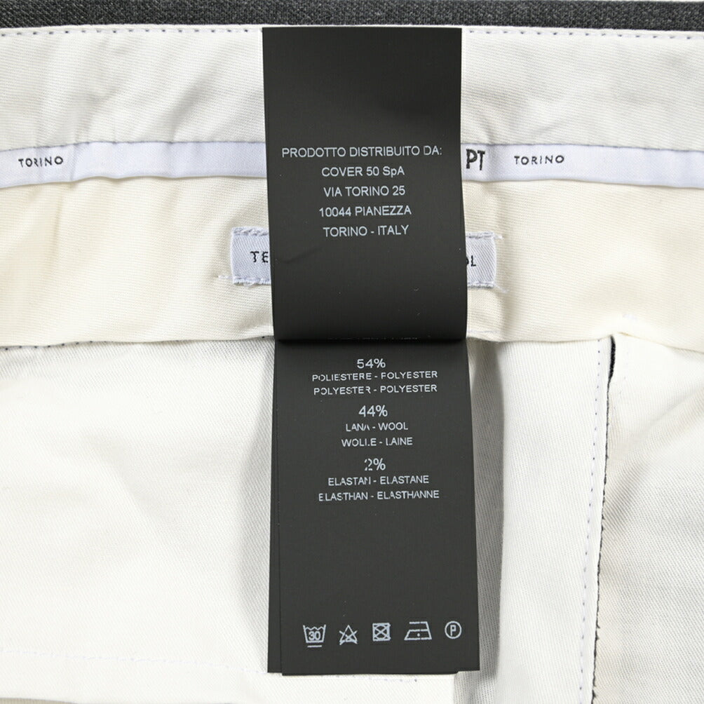 PT TORINO Travel “SUPERSLIM FIT” 高機能ストレッチウール ノータックスラックス / TECHNO WASHABLE WOOL