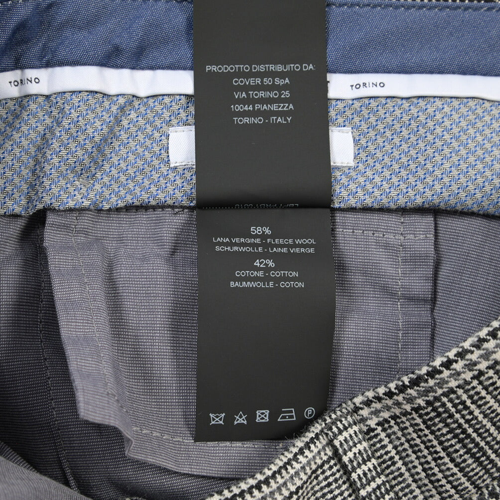PT TORINO “SUPERSLIM FIT” コットン混ウール ノータックパンツ