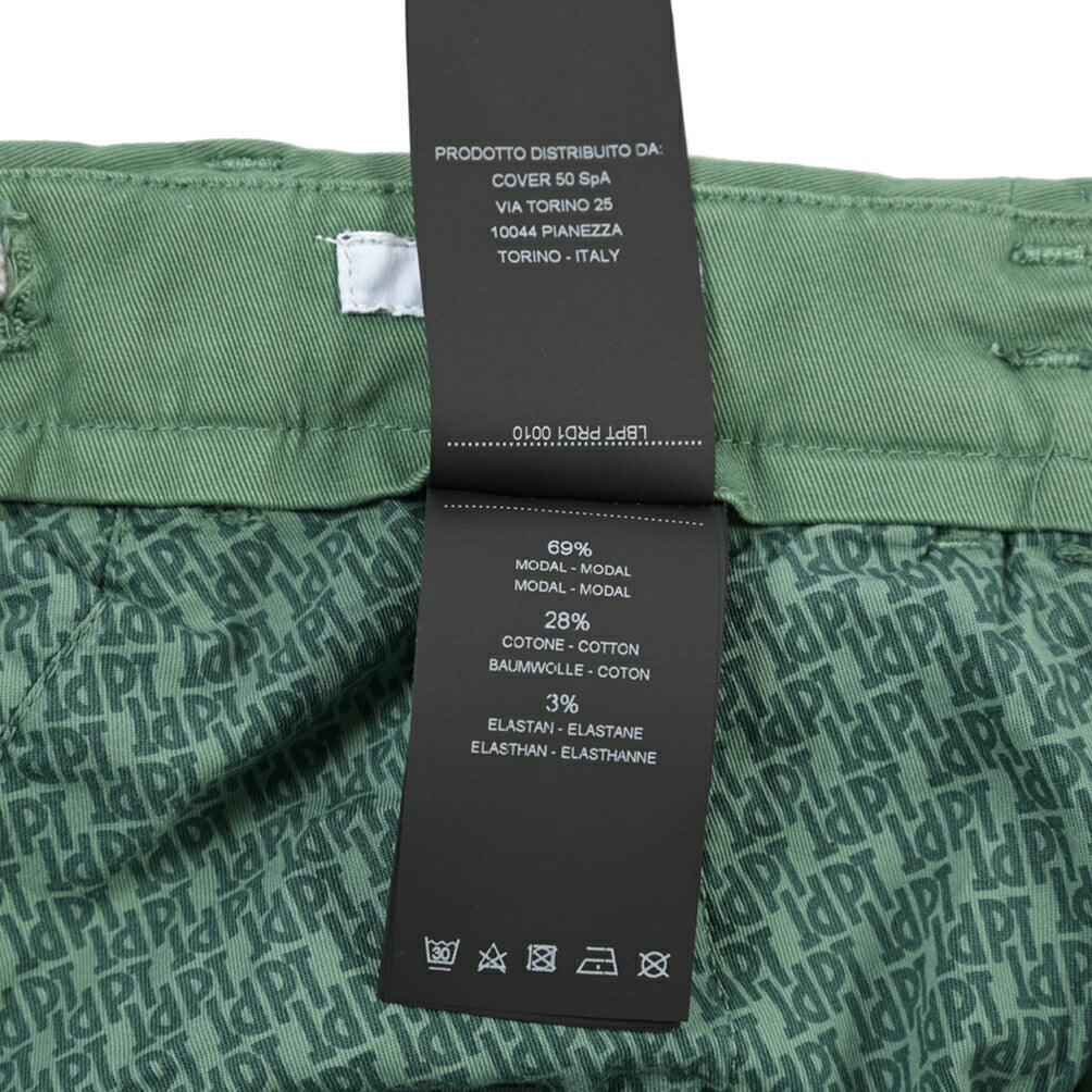 PT TORINO “SLIM FIT” モダール混コットン ドローコード付きパンツ