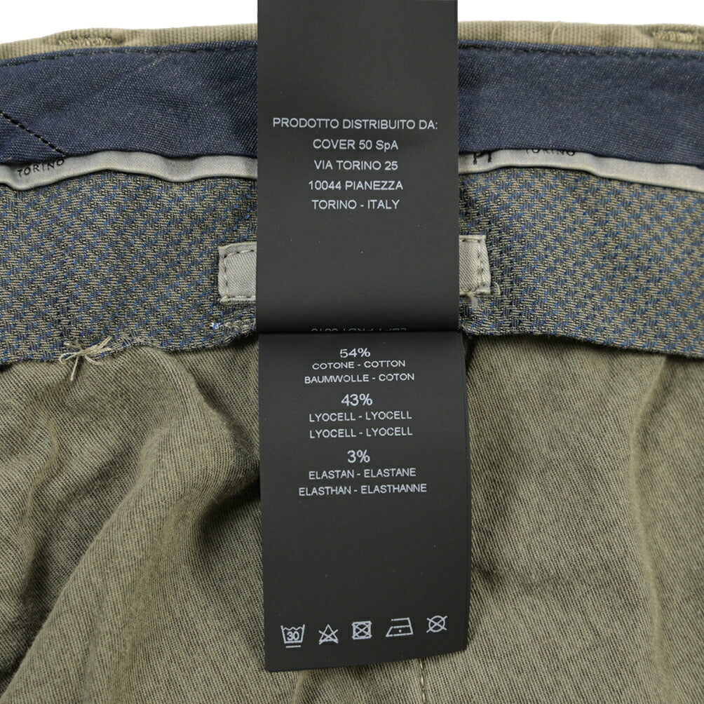 PT TORINO “MASTER FIT” リヨセル混コットン ノータックパンツ