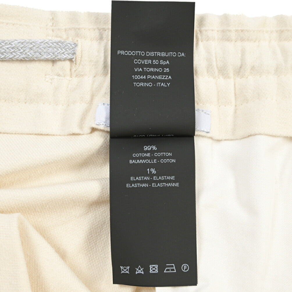 PT TORINO “SOFT FIT” ストレッチコットン ドローコード付ワンタックスラックス