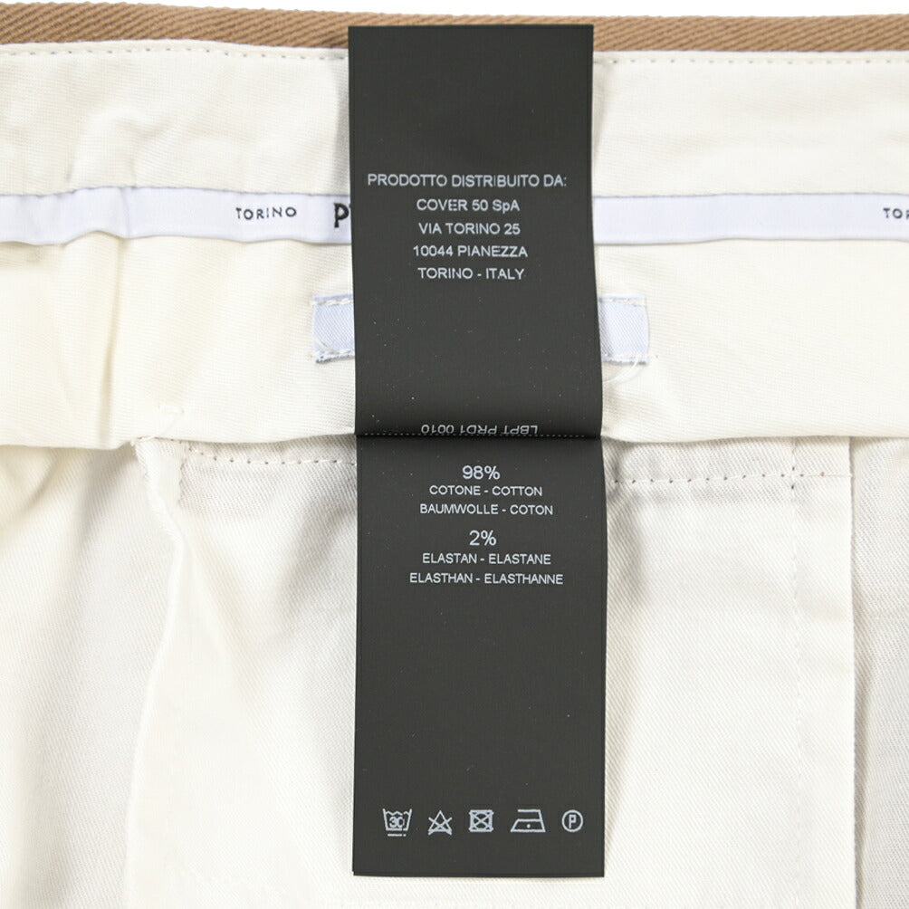 PT TORINO “SLIM FIT” ストレッチコットン ノータックパンツ