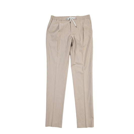 PT TORINO “SOFT FIT” カシミヤ混コットン ドローコード付ワンタックイージーパンツ