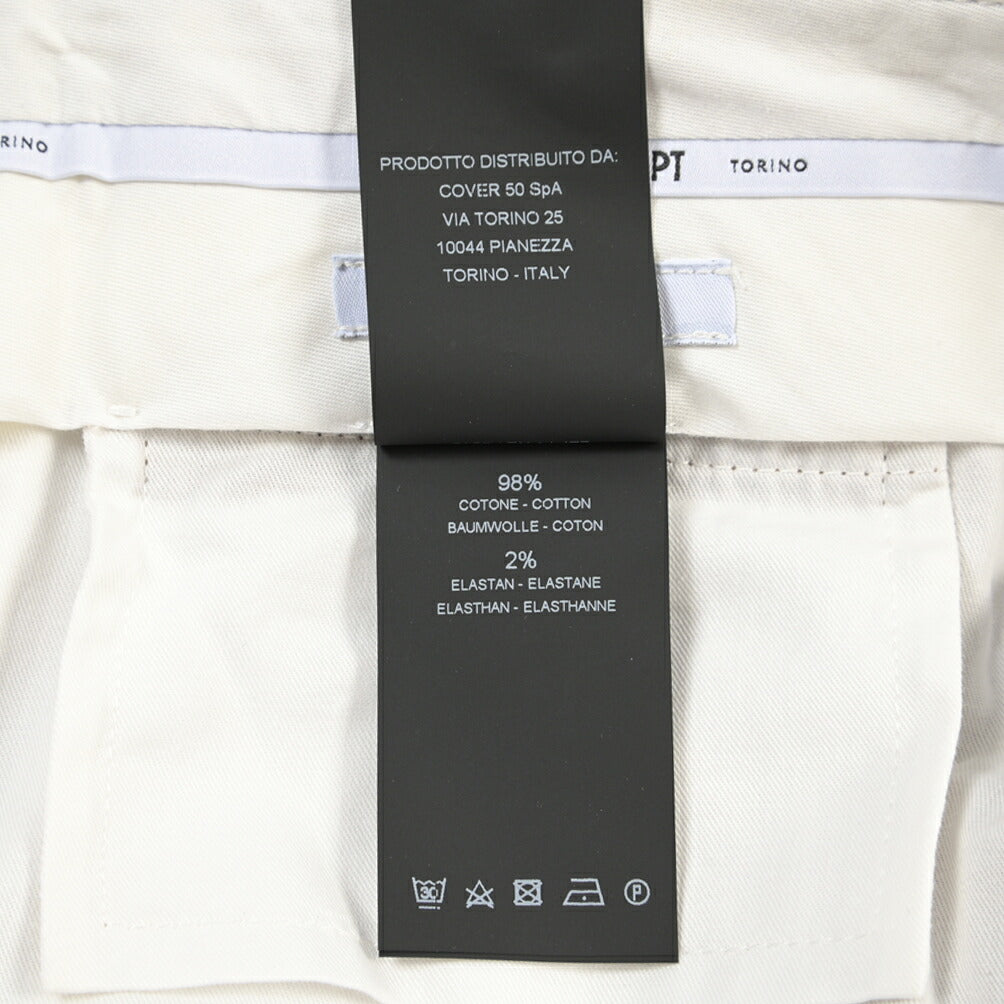 PT TORINO “SLIM FIT” ストレッチコットン ノータックパンツ