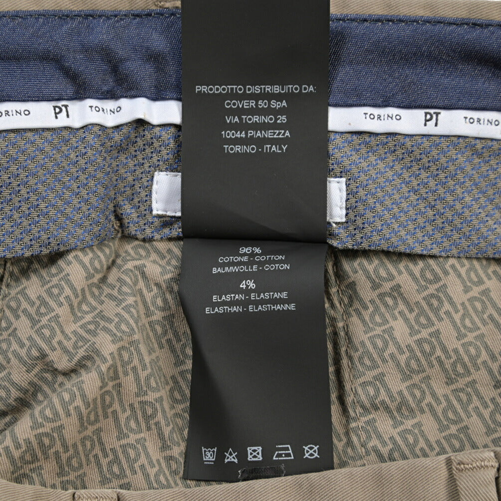 PT TORINO “MASTER FIT” ストレッチコットン ノータックパンツ